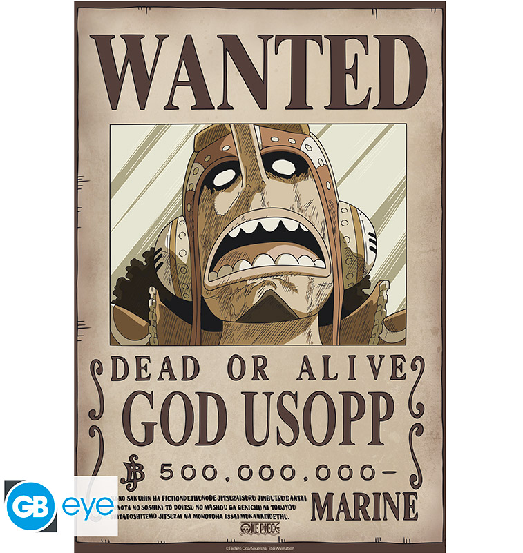 ONE PIECE - Wanted God Usopp - Poster Chibi 52x38 cm
