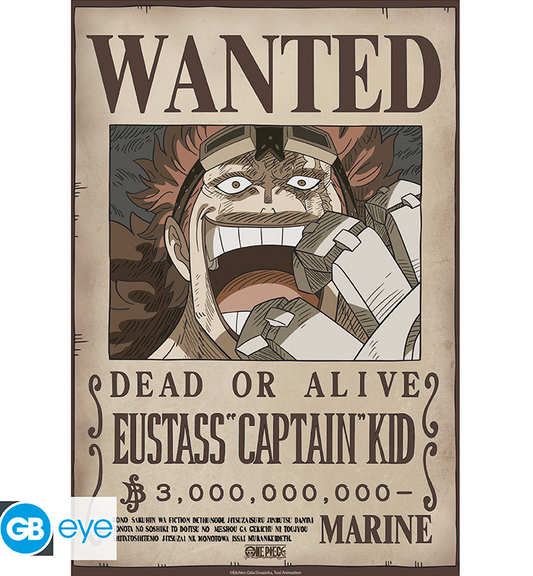 ONE PIECE - Wanted Captain Kid - Poster Chibi 52x38 cm