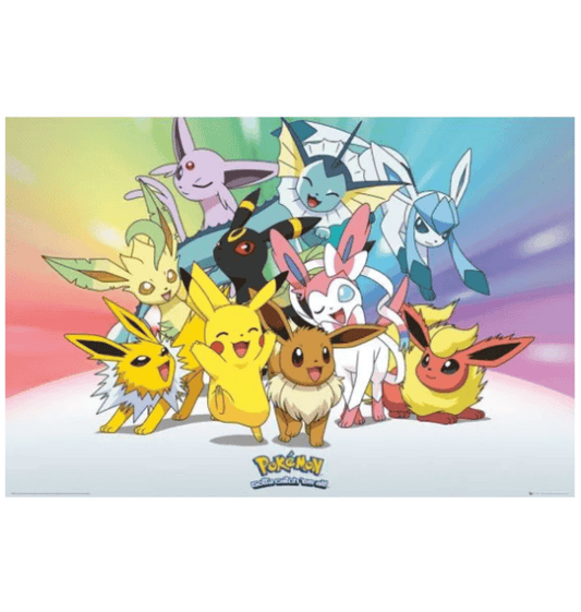 Evoli & Pikachu - Poster 91,5x61 cm