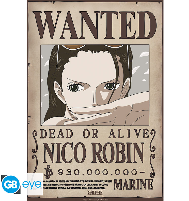 ONE PIECE - Wanted Nico Robin - Poster Chibi 52x38 cm