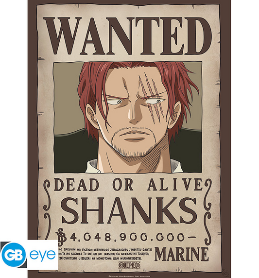 ONE PIECE - Wanted Shanks - Poster 91,5x61 cm