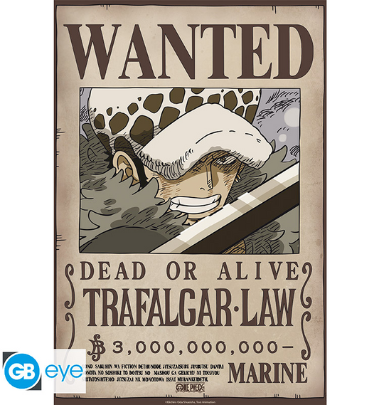 ONE PIECE - Wanted Law - Poster Chibi 52x38 cm