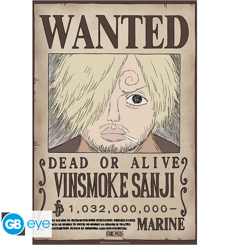 ONE PIECE - Wanted Sanji - Poster Chibi 52x38 cm